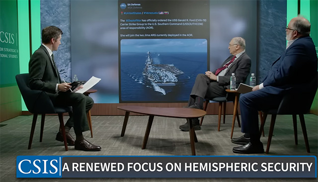 The Center for Strategic & International Studies (CSIS) hosted Senior Advisor Juan Cruz to discuss the U.S. military buildup in the Caribbean.