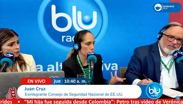 Colombia’s Radio Blu interviewed Senior Advisor Juan Cruz on U.S. policy in Venezuela